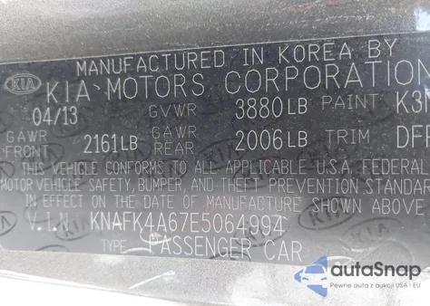 2014 Kia Forte Lx из США, поврежденный, VIN KNAFK4A67E5064994